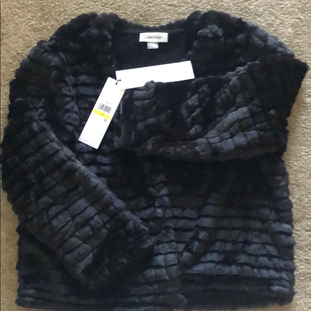 Calvin Klein Faux Fur Jacket